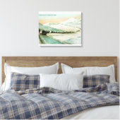 Aussicht auf Winterwanderwege Leinwanddruck (Insitu (Schlafzimmer))