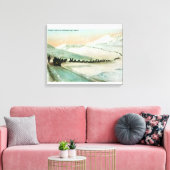 Aussicht auf Winterwanderwege Leinwanddruck (Insitu (Wohnzimmer))