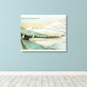 Aussicht auf Winterwanderwege Leinwanddruck (Insitu (Holzboden))