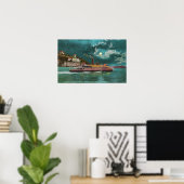 Aussicht auf Yerba Buena Insel Leuchtturm bei Nach Poster (Heimbüro)
