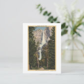 Aussicht auf Yosemite Falls & Valley Postkarte (Stehend Vorderseite)