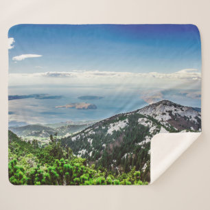 Aussicht aufs Meer aus den Bergen Sherpadecke