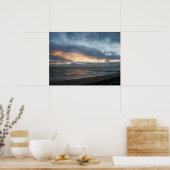 Aussicht aufs Meer - Sonnenuntergang Poster (Küche)