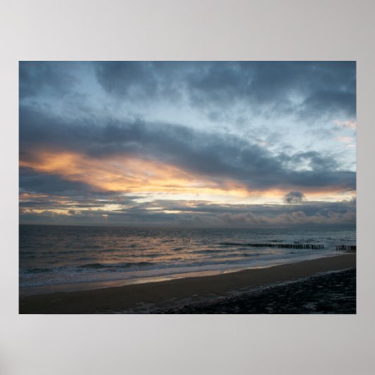 Aussicht aufs Meer - Sonnenuntergang Poster (Vorne)