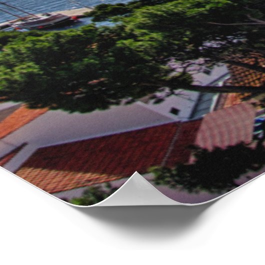 Aussicht aus Brela, Kroatien Poster (Ecke)