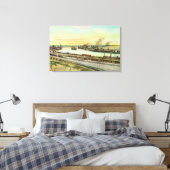 Aussicht aus der Luft auf den Hafen von San Pedro Leinwanddruck (Insitu (Schlafzimmer))