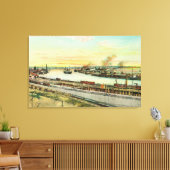 Aussicht aus der Luft auf den Hafen von San Pedro Leinwanddruck (Insitu (Wohnzimmer))