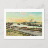 Aussicht aus der Luft auf den Hafen von San Pedro Postkarte (Vorderseite)