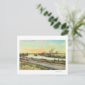 Aussicht aus der Luft auf den Hafen von San Pedro Postkarte (Stehend Vorderseite)