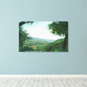 Aussicht aus der Luft von den Hügeln auf die Stadt Leinwanddruck (Insitu (Holzboden))