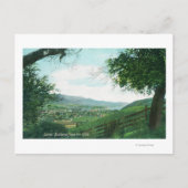 Aussicht aus der Luft von den Hügeln auf die Stadt Postkarte (Vorderseite)