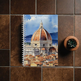 Aussicht Firenze/Florenz | Der Duomo | in Aquarell Notizblock