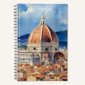Aussicht Firenze/Florenz | Der Duomo | in Aquarell Notizblock (Vorderseite)