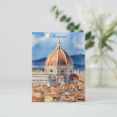 Aussicht Florenz | il Duomo | Wasserfarbe Postkarte (Stehend Vorderseite)