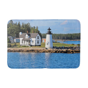 Aussicht-Hafen-Leuchtturm, Maine Badematte