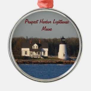 Aussicht-Hafen-Leuchtturm Maine Ornament Aus Metall
