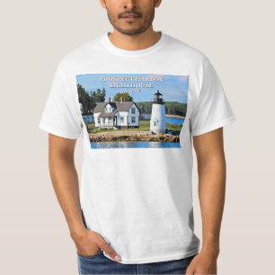 Aussicht-Hafen-Leuchtturm, Maine-T - Shirt