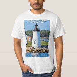 Aussicht-Hafen-Leuchtturm, Maine-T - Shirt