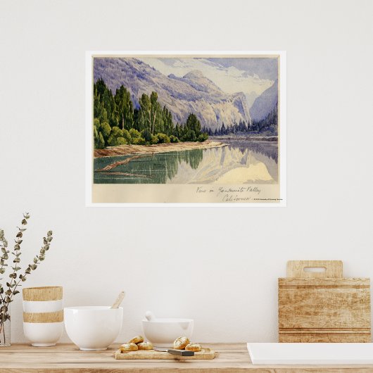 Aussicht im Yo-Semite-Tal Kalifornien Poster (Küche)