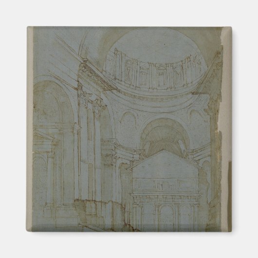 Aussicht in New St. Peter's in Rom Magnet (Vorne)