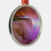Aussicht-Punkt-Nachtansicht von Niagara- Silbernes Ornament (Rechts)