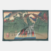 Aussicht über die Brücke über den Fluss Ina, Nojir Geschirrtuch (Horizontal)