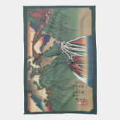 Aussicht über die Brücke über den Fluss Ina, Nojir Geschirrtuch (Vertikal)