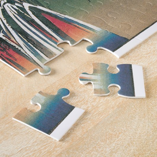 Aussicht über die Brücke über den Fluss Ina, Nojir Puzzle (Seite)