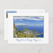 Aussicht vom Berg Solaro Atop Capri/Amalfi Küste, Postkarte (Vorne/Hinten)