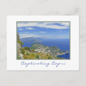 Aussicht vom Berg Solaro Atop Capri/Amalfi Küste,  Postkarte (Vorderseite)
