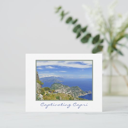 Aussicht vom Berg Solaro Atop Capri/Amalfi Küste,  Postkarte (Stehend Vorderseite)