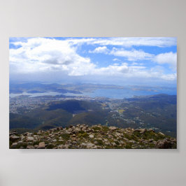 Aussicht vom Berg Wellington, Tasmanien, Print Poster