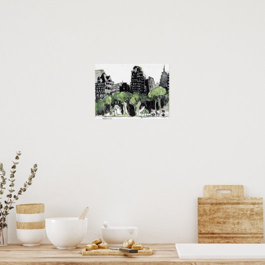 Aussicht vom Bryant Park NYC Poster (Küche)