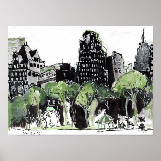 Aussicht vom Bryant Park NYC Poster (Vorne)
