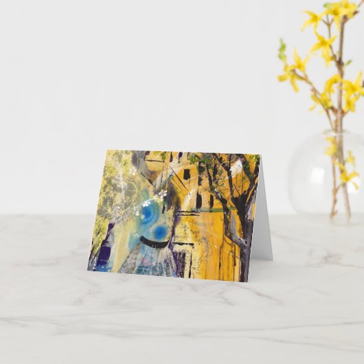 Aussicht vom Café aus Karte (Gelbe Blume)