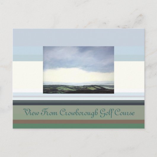 Aussicht vom Crowborough Golfplatz Postkarte (Vorderseite)