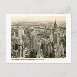Aussicht vom Empire State Bldg., Vintag in New Yor Postkarte