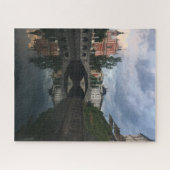 Aussicht vom Fluss im Foto Ljubljana Slowenien Puzzle (Horizontal)