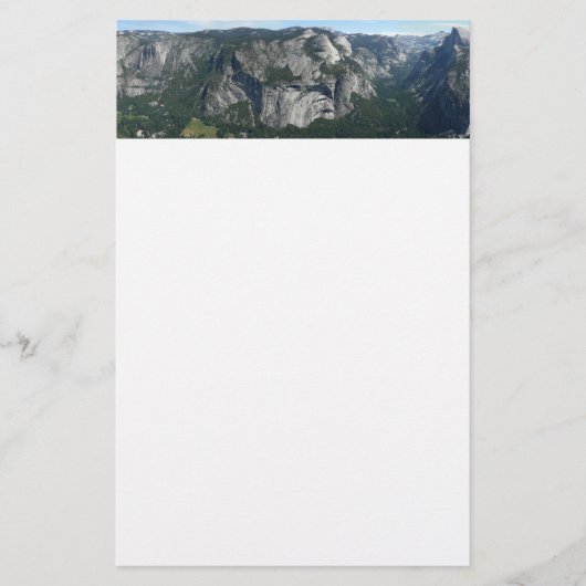 Aussicht vom Glacier Point auf den Yosemite Nation Briefpapier (Vorderseite)