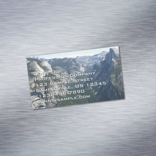 Aussicht vom Glacier Point auf den Yosemite Nation Magnetische Visitenkarte (Beispiel)