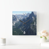 Aussicht vom Glacier Point auf den Yosemite Nation Quadratische Wanduhr (Zuhause)