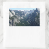 Aussicht vom Glacier Point auf den Yosemite Nation Rechteckiger Aufkleber (Tasche)