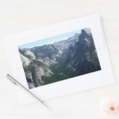 Aussicht vom Glacier Point auf den Yosemite Nation Rechteckiger Aufkleber (Umschlag)