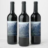 Aussicht vom Glacier Point auf den Yosemite Nation Weinetikett (Flaschen)