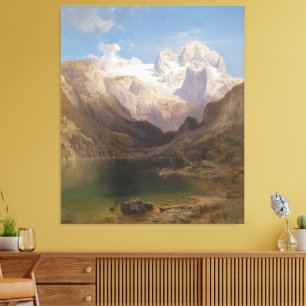 Aussicht vom Gosauer See zum Dachstein Leinwanddruck