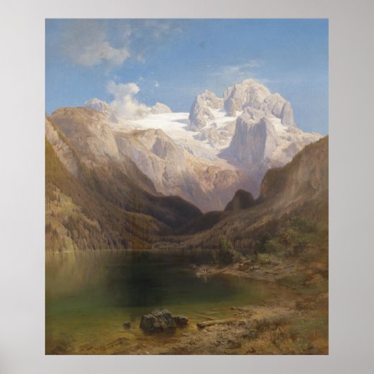 Aussicht vom Gosauer See zum Dachstein Poster (Vorne)