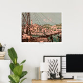 Aussicht vom Hafen, Mentone, Riviera Poster (Heimbüro)