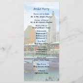 Aussicht vom Hochzeitsprogramm des Waterplace Park Programm (Rückseite)