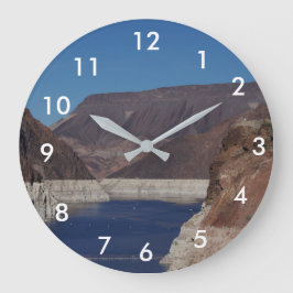 Aussicht vom Hoover Dam 2016. Große Wanduhr