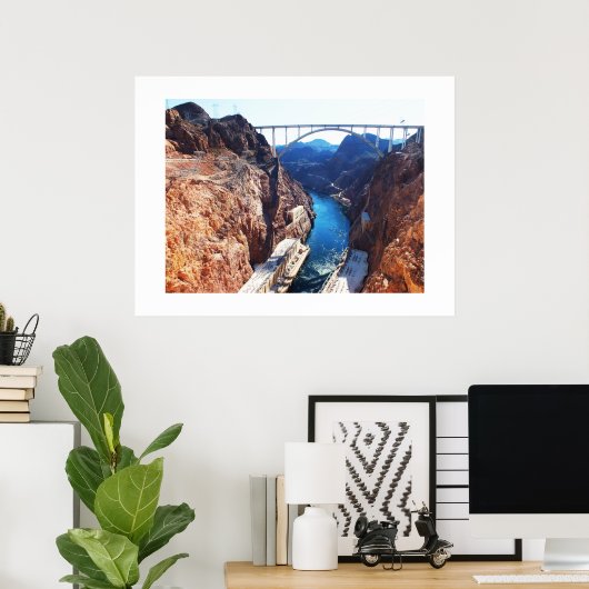 Aussicht vom Hoover-Staudamm Poster (Heimbüro)